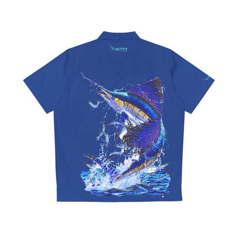 Men's Hawaiian Style, Sailfish Boating Shirt for Summer Comfort