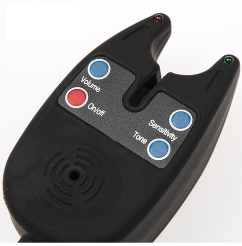 Fishing Bite Alarm with 2 LEDs Blue Light Adjustable Tone for Easy Alerts
