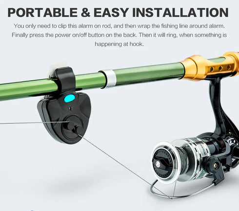 Fish Bite Alarm Bell, Clip On Fishing Rod Accessory for Night Fishing