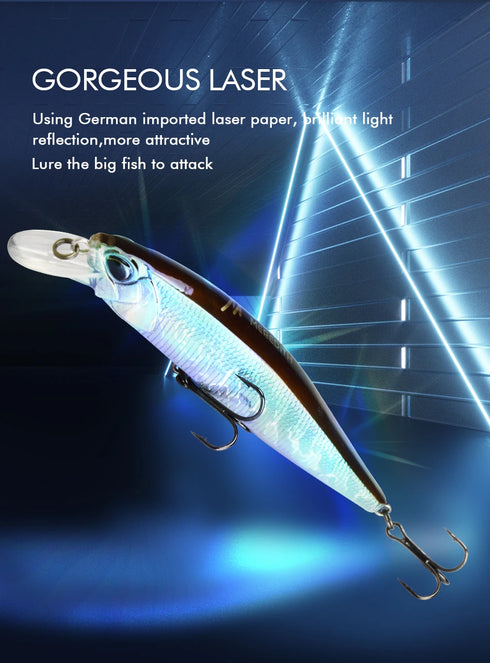 delete Jerk Minnow 100F 14g Floating Wobbler Fishing Lure Quality for Big Catch