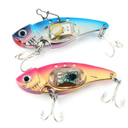 Underwater LED Lighted Vibration Sinking Lure Squid Bait for Irresistible Attraction