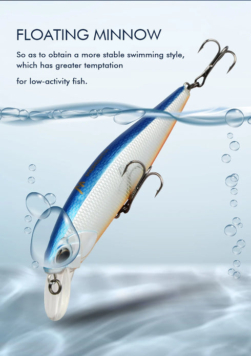 delete Jerk Minnow 100F 14g Floating Wobbler Fishing Lure Quality for Big Catch