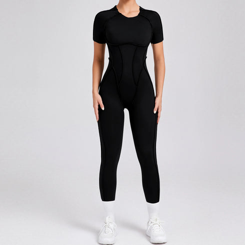 Women's One-Piece Suit Short Sleeve Bodysuit for Ultimate Comfort and Performance