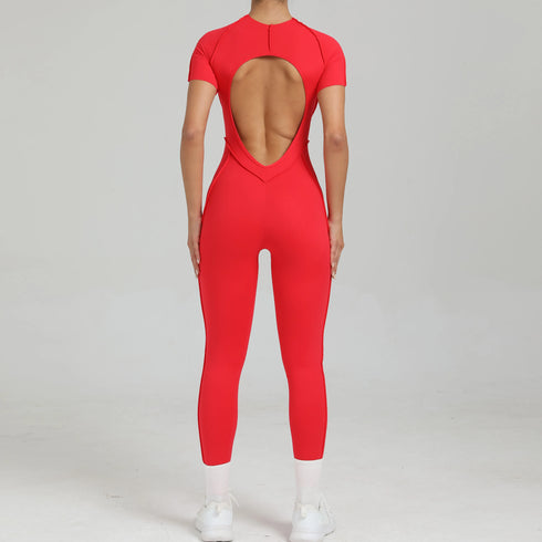 Women's One-Piece Suit Short Sleeve Bodysuit for Ultimate Comfort and Performance