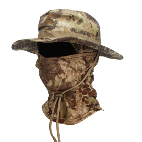 Camouflage Boonie Cap Balaclava Hat Suit for Outdoor Comfort and Sun Protection
