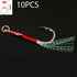 10PCS/Lot Cast Jig Assist Hook High Carbon Steel for Effective Fishing