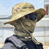 Camouflage Boonie Cap Balaclava Hat Suit for Outdoor Comfort and Sun Protection