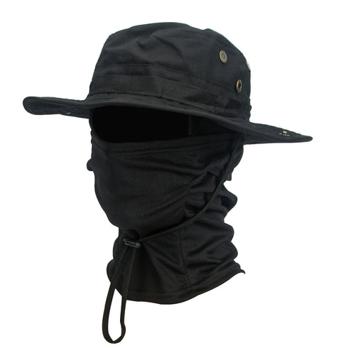 Camouflage Boonie Cap Balaclava Hat Suit for Outdoor Comfort and Sun Protection