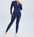Women's Open Back Outdoor BodySuit, Front Zip Long Sleeve Bodysuit for Ultimate Comfort and Flexibility Outdoors