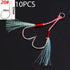10PCS/Lot Cast Jig Assist Hook High Carbon Steel for Effective Fishing