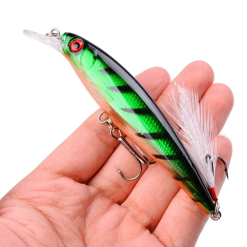 5pcs/Box Laser 3D Eyes Bionic Minnow Fishing Lure 13.3g for Ultimate Catch Success