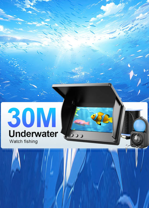 Underwater Camera 1080p 4.3 Inch LCD Endoscope Waterproof Night Vision for Clear Fishing Insights