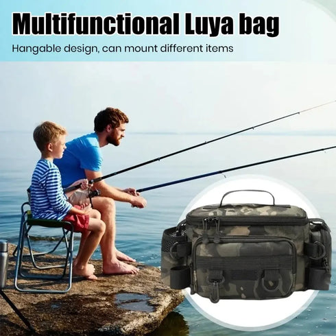 Fishing Tackle Shoulder Bag Portable Storage for Outdoor Sports - Waterproof and Spacious Design