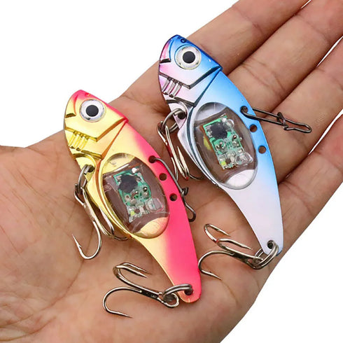 Underwater LED Lighted Vibration Sinking Lure Squid Bait for Irresistible Attraction