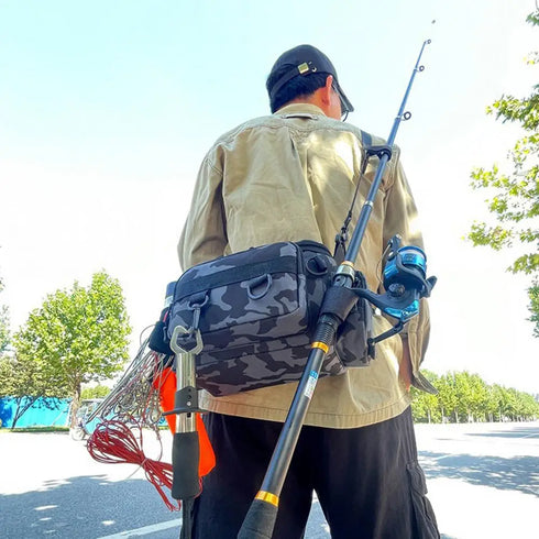 Fishing Tackle Shoulder Bag Portable Storage for Outdoor Sports - Waterproof and Spacious Design