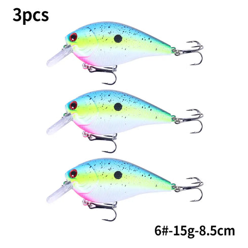 8.5cm 15g Rattling Crankbait Lure for Bass Pike