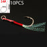 10PCS/Lot Cast Jig Assist Hook High Carbon Steel for Effective Fishing