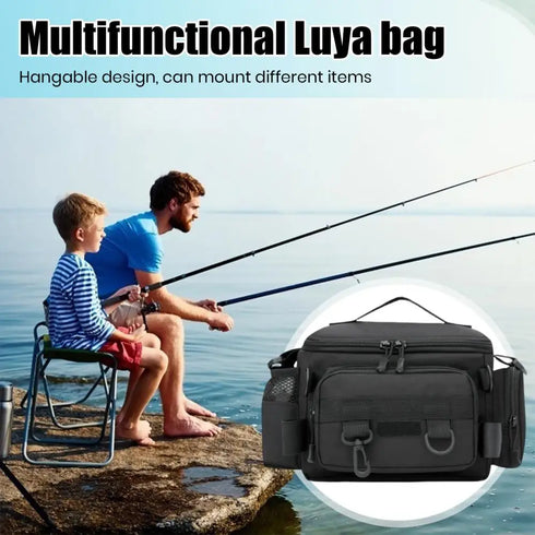 Fishing Tackle Shoulder Bag Portable Storage for Outdoor Sports - Waterproof and Spacious Design
