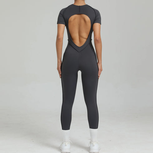 Women's One-Piece Suit Short Sleeve Bodysuit for Ultimate Comfort and Performance