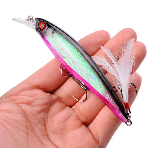 5pcs/Box Laser 3D Eyes Bionic Minnow Fishing Lure 13.3g for Ultimate Catch Success