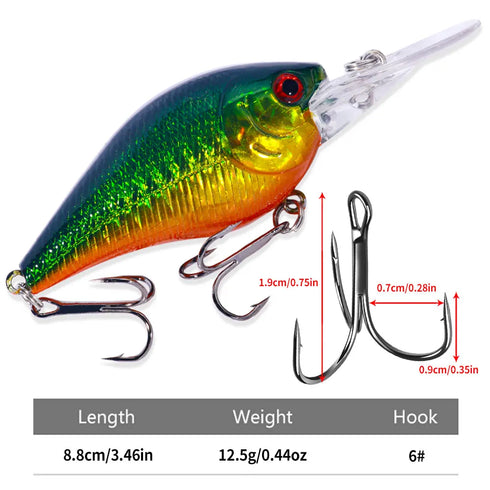 8.5cm 15g Rattling Crankbait Lure for Bass Pike