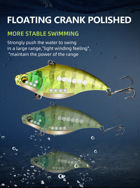Vibration-X VIB 75mm 19g Wobblers Fishing Lures Tackle for Big Catch