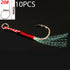 10PCS/Lot Cast Jig Assist Hook High Carbon Steel for Effective Fishing