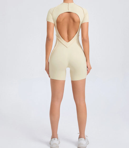 Stylish Short Wetsuit For Women Backless Scrunch Booty