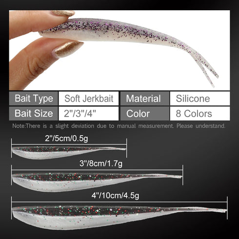 Spinpoler 2" 3" 4" Soft Fishing Lures for Bass and Trout Action