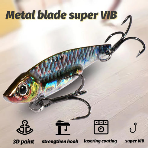 Spinner Spoon Metal Jig Bait 7g 10g 16g 20g VIB Sinking Lure for Big Fish Attraction