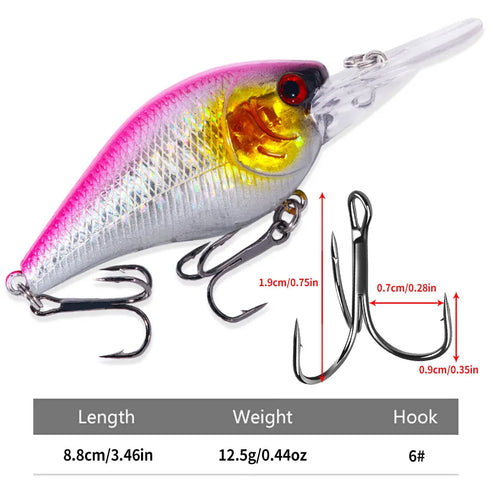 8.5cm 15g Rattling Crankbait Lure for Bass Pike