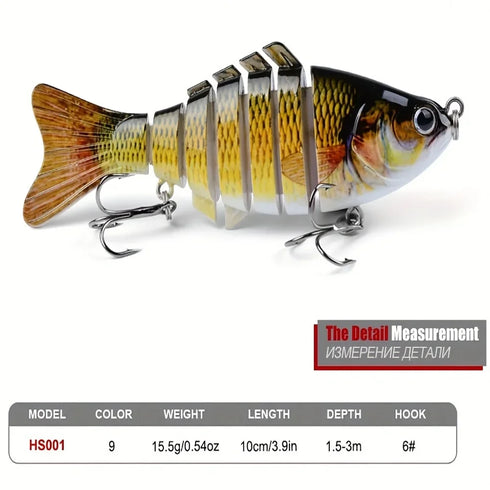 Fishing Lures Multi Jointed Swimbait Crank Bait For Trout Bass - Irresistible Action to Catch More Fish