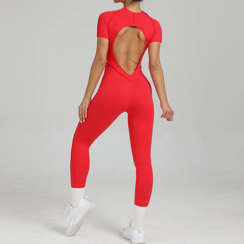 Women's One-Piece Suit Short Sleeve Bodysuit for Ultimate Comfort and Performance