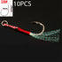 10PCS/Lot Cast Jig Assist Hook High Carbon Steel for Effective Fishing