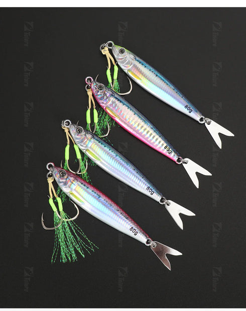 Fast Sinking Jig for Quick and Effective Fishing with Glowing Luminous Effect