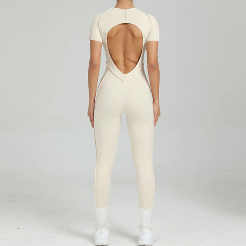 Women's One-Piece Suit Short Sleeve Bodysuit for Ultimate Comfort and Performance