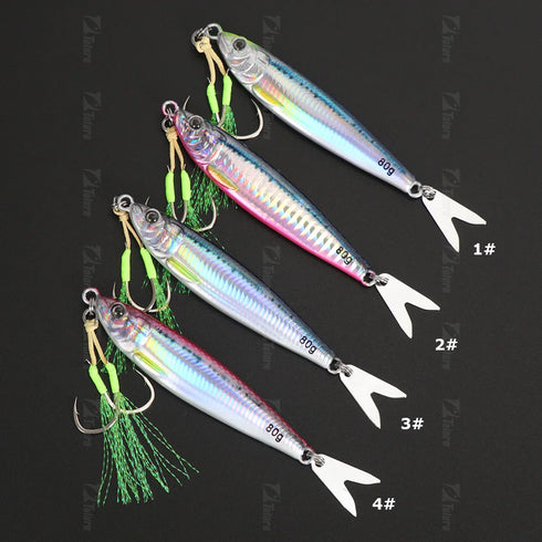 Fast Sinking Jig for Quick and Effective Fishing with Glowing Luminous Effect