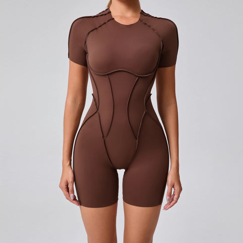 Stylish Short Wetsuit For Women Backless Scrunch Booty