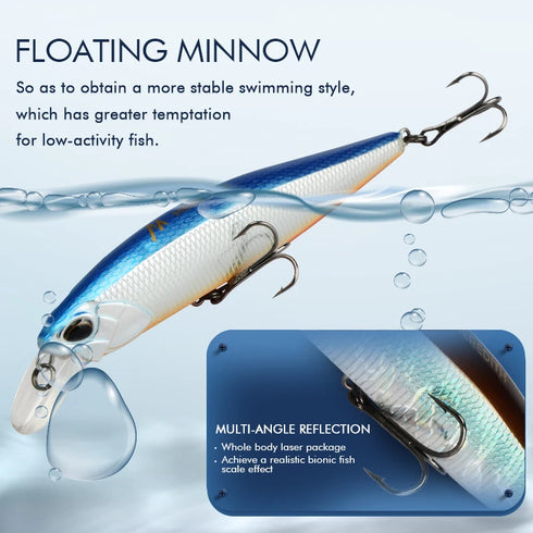 delete Jerk Minnow 100F 14g Floating Wobbler Fishing Lure Quality for Big Catch