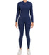 Women's Open Back Outdoor BodySuit, Front Zip Long Sleeve Bodysuit for Ultimate Comfort and Flexibility Outdoors