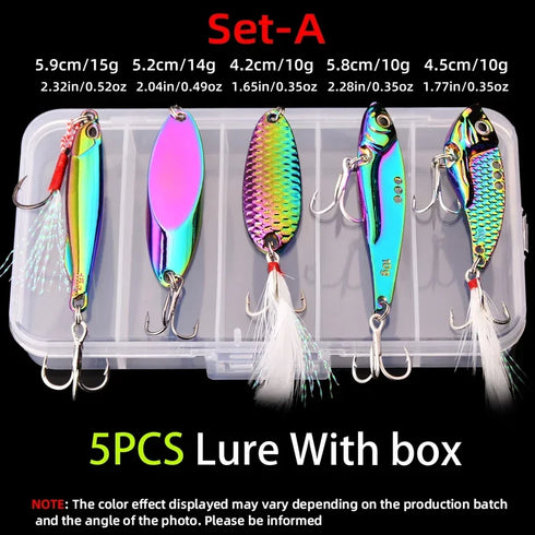 Wobbler Lures 3G 10G 15G Metal Vib Fishing Lure Set for All Fish