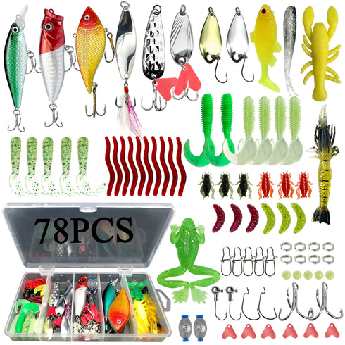 Fishing Lures Kit for Topwater Bait Rigs - Versatile Tackle