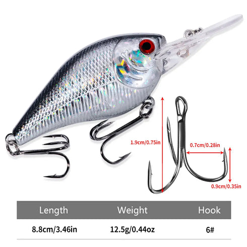 8.5cm 15g Rattling Crankbait Lure for Bass Pike
