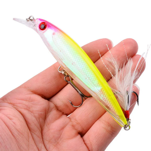 5pcs/Box Laser 3D Eyes Bionic Minnow Fishing Lure 13.3g for Ultimate Catch Success