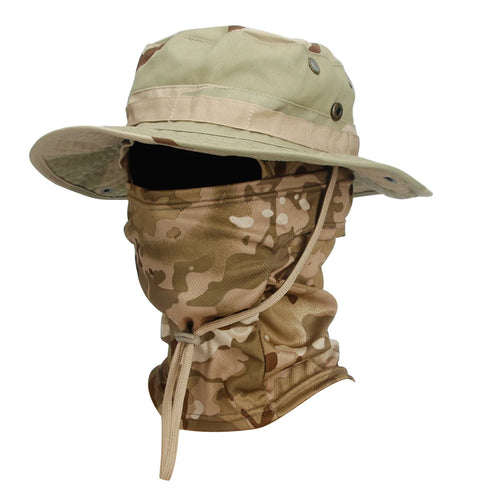 Camouflage Boonie Cap Balaclava Hat Suit for Outdoor Comfort and Sun Protection