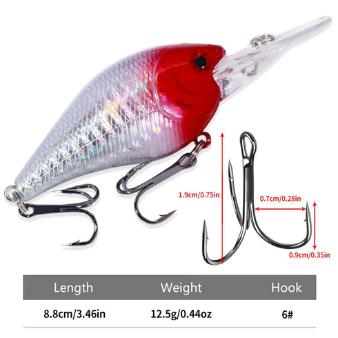 8.5cm 15g Rattling Crankbait Lure for Bass Pike