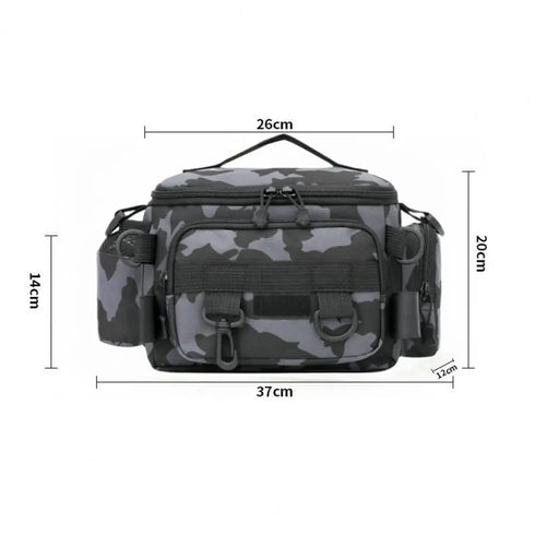 Fishing Tackle Shoulder Bag Portable Storage for Outdoor Sports - Waterproof and Spacious Design