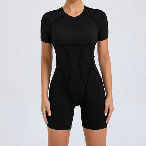 Stylish Short Wetsuit For Women Backless Scrunch Booty