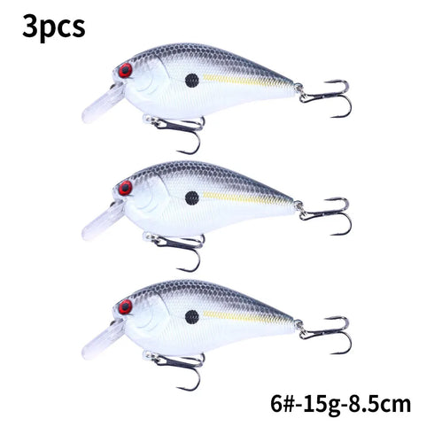 8.5cm 15g Rattling Crankbait Lure for Bass Pike