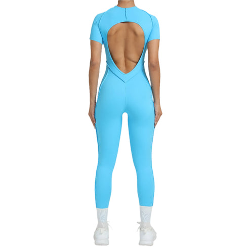 Women's One-Piece Suit Short Sleeve Bodysuit for Ultimate Comfort and Performance